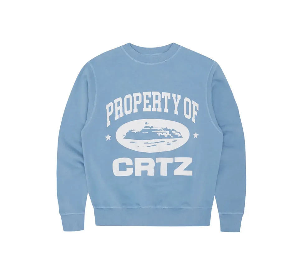 Corteiz Property Crewneck - Baby Blue