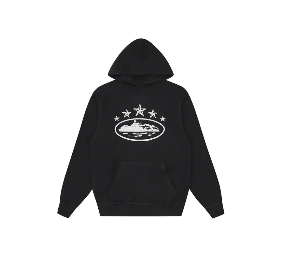 Corteiz 5 Starz Alcatraz Hoodie - Black