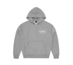Corteiz Superior Royale Zip Hoodie - Heather Grey
