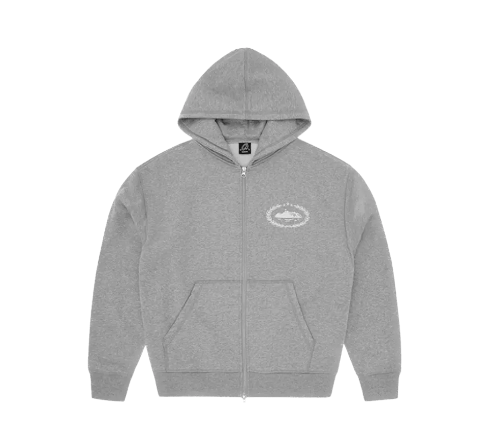 Corteiz Superior Royale Zip Hoodie - Heather Grey