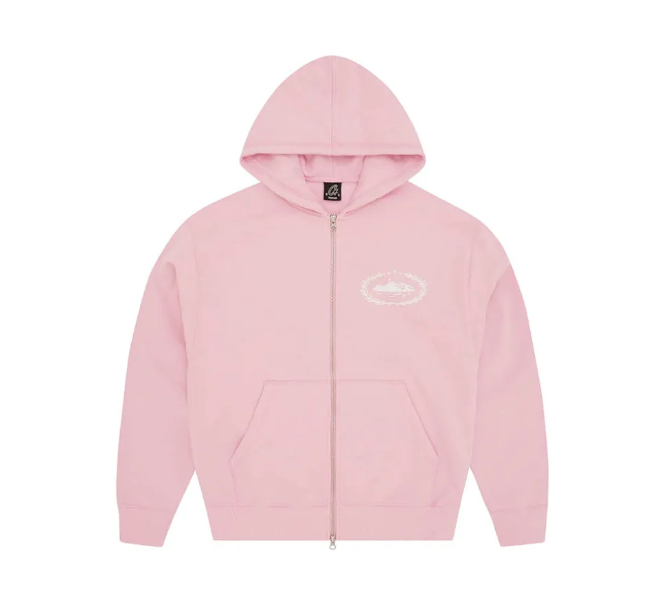 Corteiz Superior Royale Zip Hoodie - Pink