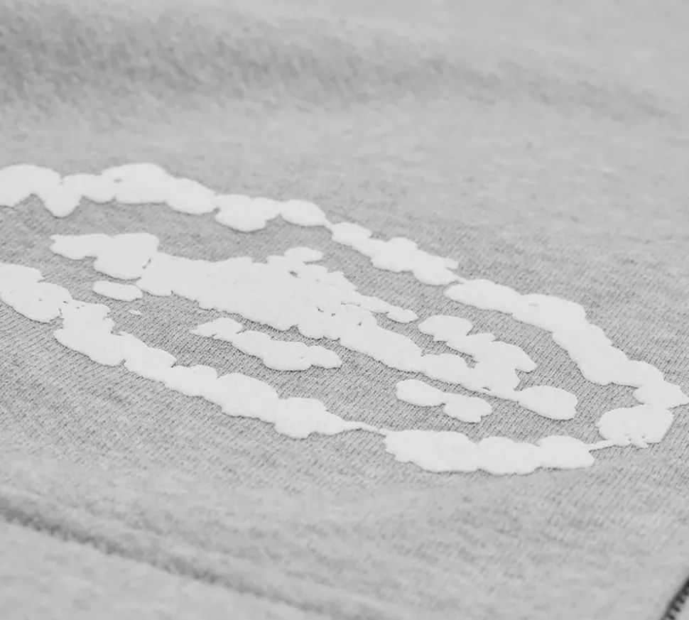 Corteiz x Denim Tears Island Wreath Zip Hoodie - Heather Grey