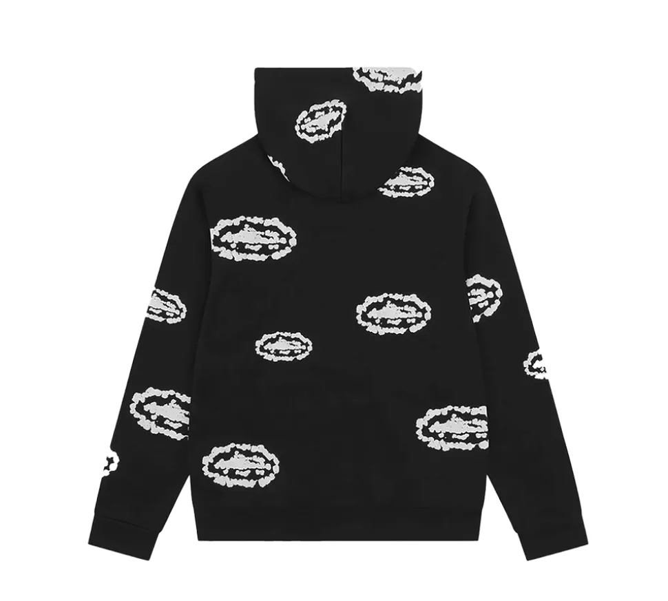 Corteiz x Denim Tears Island Wreath Zip Hoodie - Black