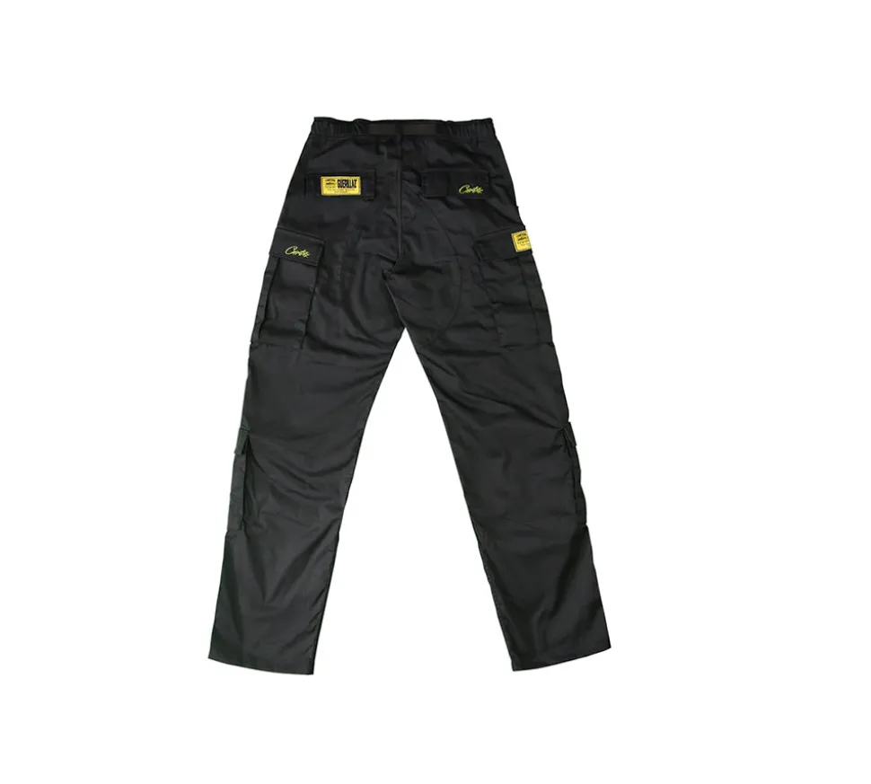 Corteiz Yella Guerillaz Cargo Pants - Black/Yellow