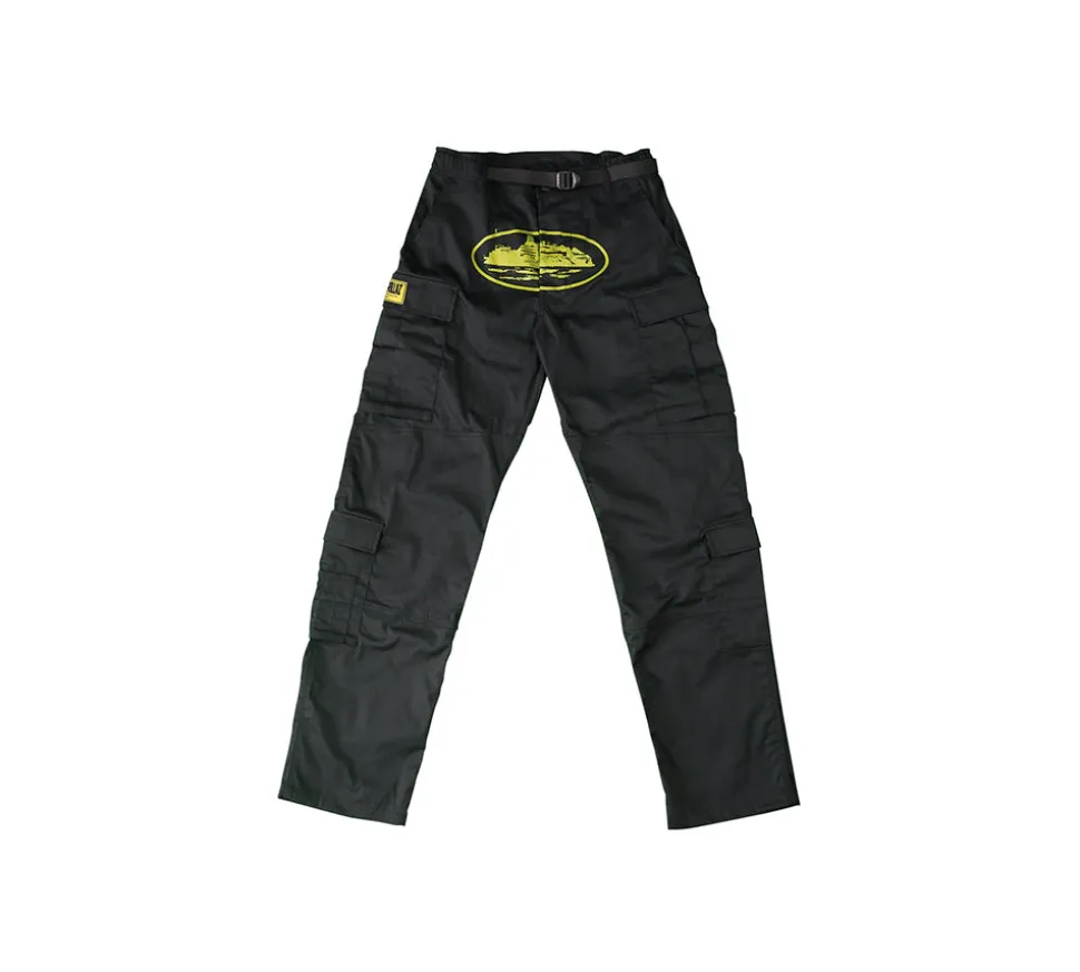 Corteiz Yella Guerillaz Cargo Pants - Black/Yellow