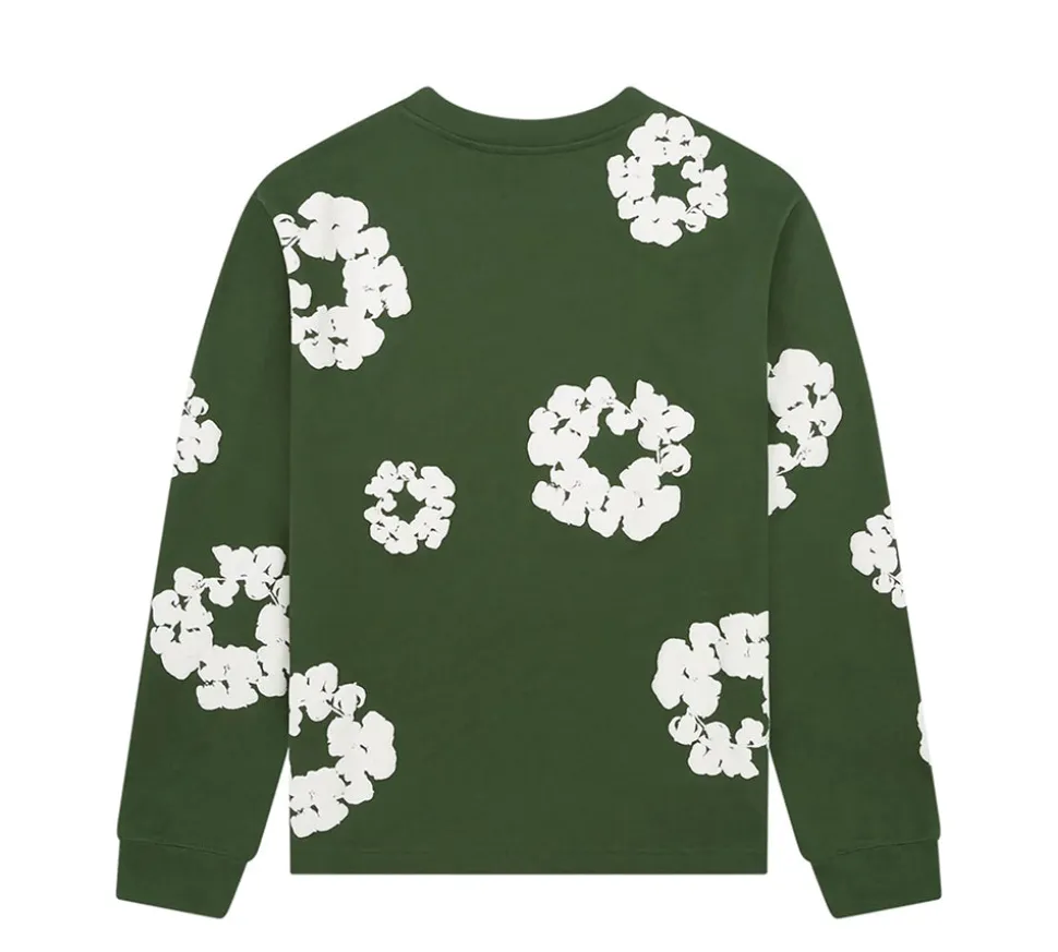 Denim Tears Long Sleeve Cotton Wreath - Green