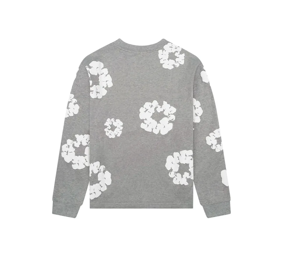 Denim Tears Long Sleeve Cotton Wreath - Grey