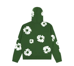 Denim Tears The Cotton Wreath Zip Hoodie - Green