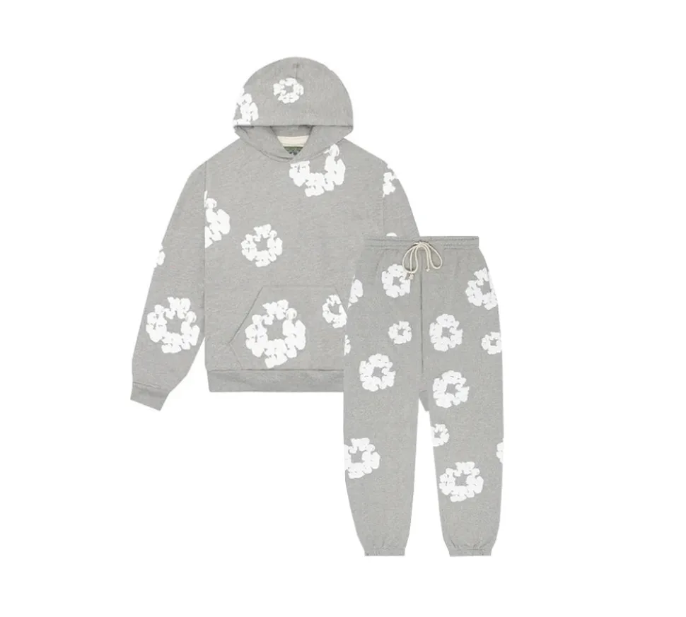 Denim Tears The Cotton Wreath Set - Grey (Sweatshirt + Sweatpants)