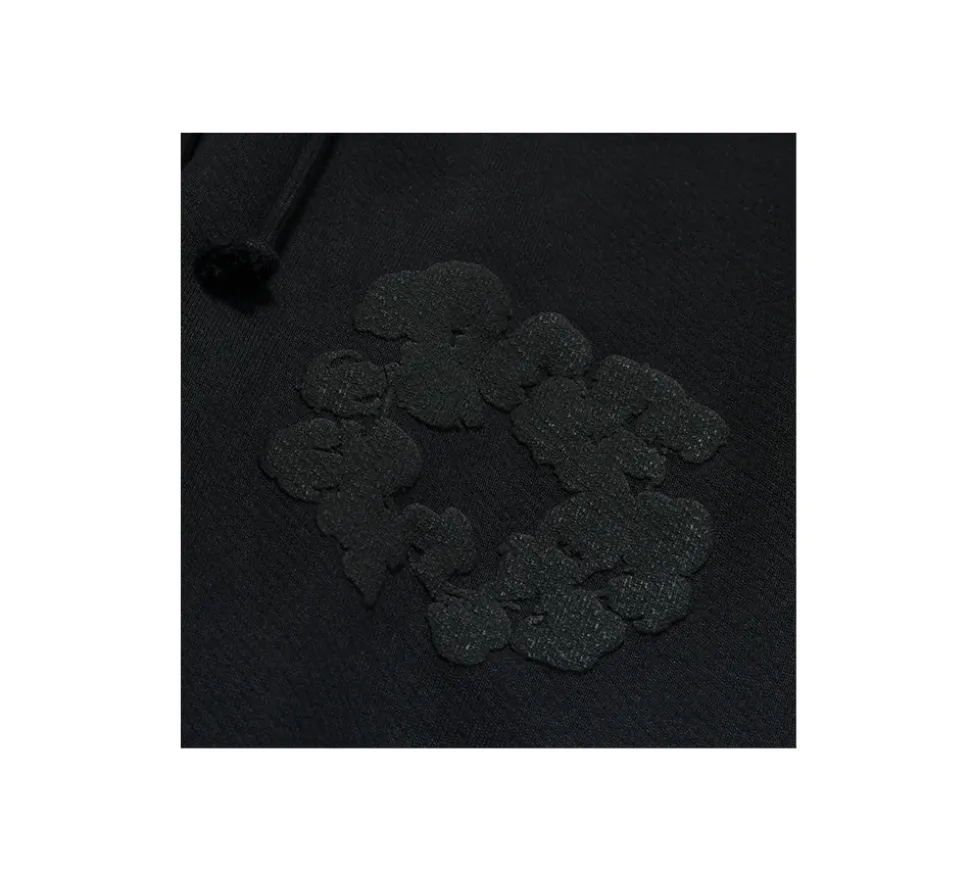Denim Tears The Cotton Wreath Set - Mono Black (Sweatshirt + Sweatpants)