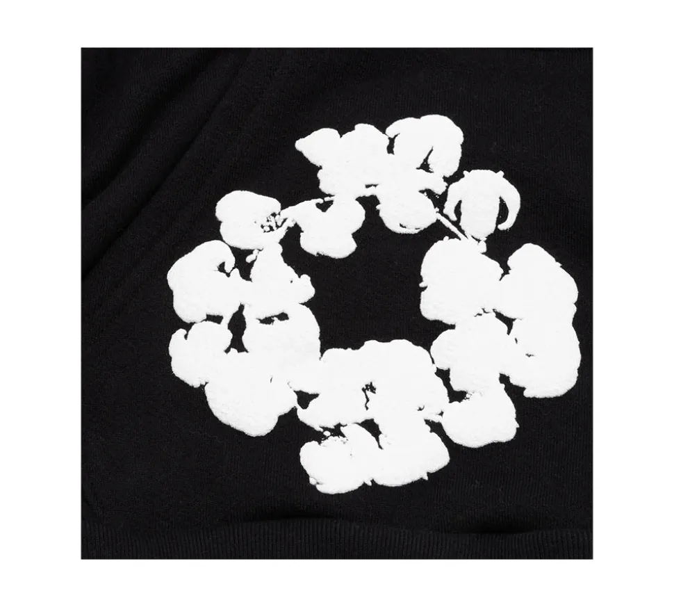 Denim Tears The Cotton Wreath Set - Black (Sweatshirt + Sweatpants)