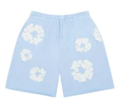 Denim Tears The Cotton Wreath Shorts - Baby Blue