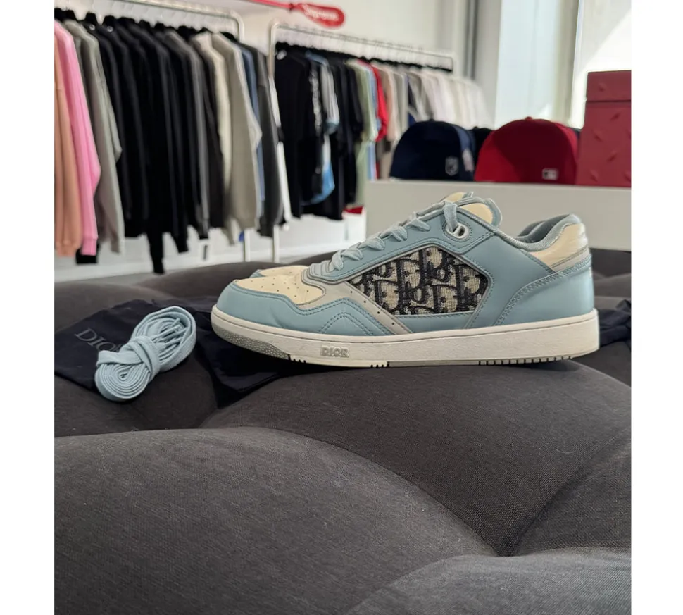 Dior B27 Low Light Blue Cream Dior Oblique Jacquard (USADO) - 43
