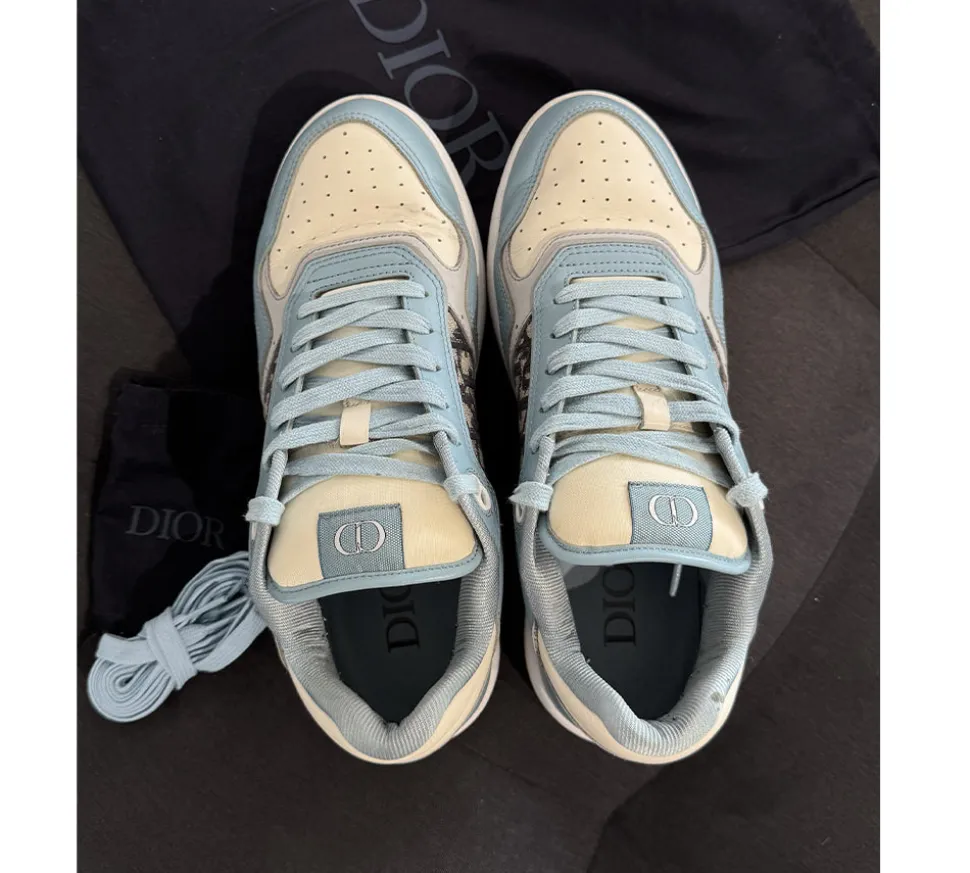 Dior B27 Low Light Blue Cream Dior Oblique Jacquard (USADO) - 43