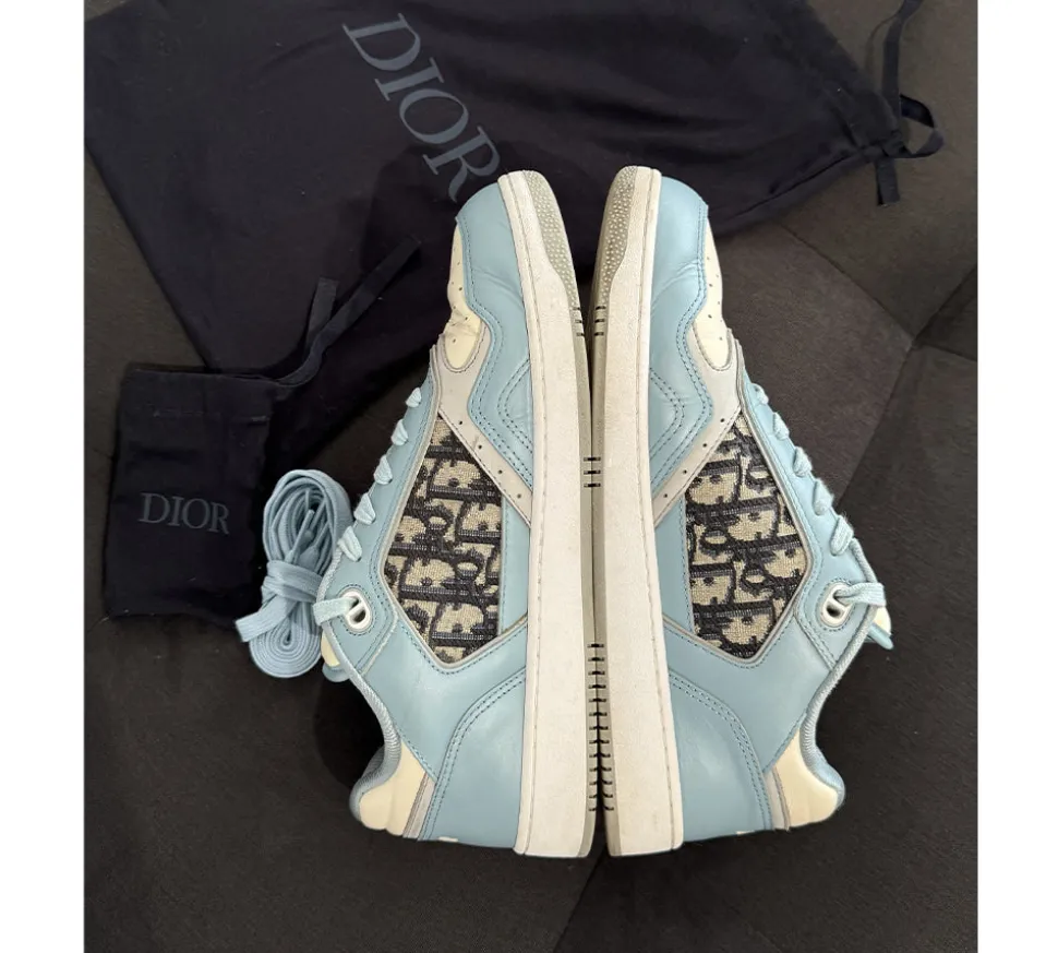 Dior B27 Low Light Blue Cream Dior Oblique Jacquard (USADO) - 43