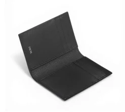 Dior CD Icon Bifold Card Holder - Black Grained Calfskin