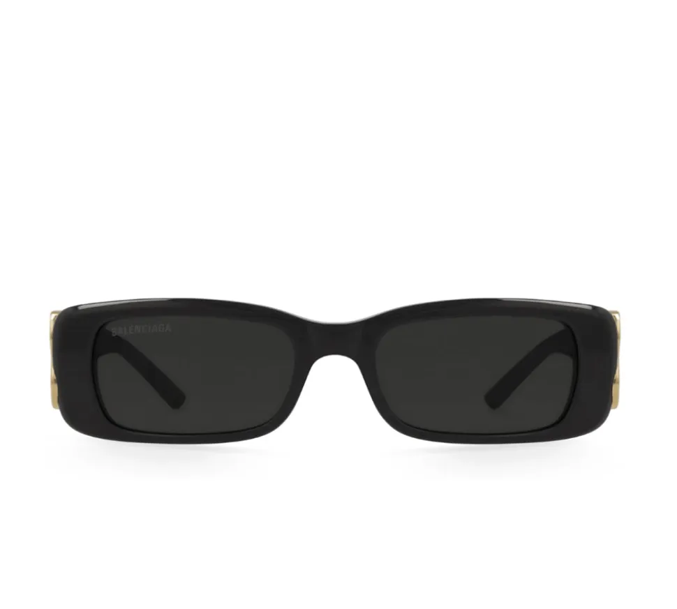 Dynasty Rectangle Balenciaga Sunglasses - Black