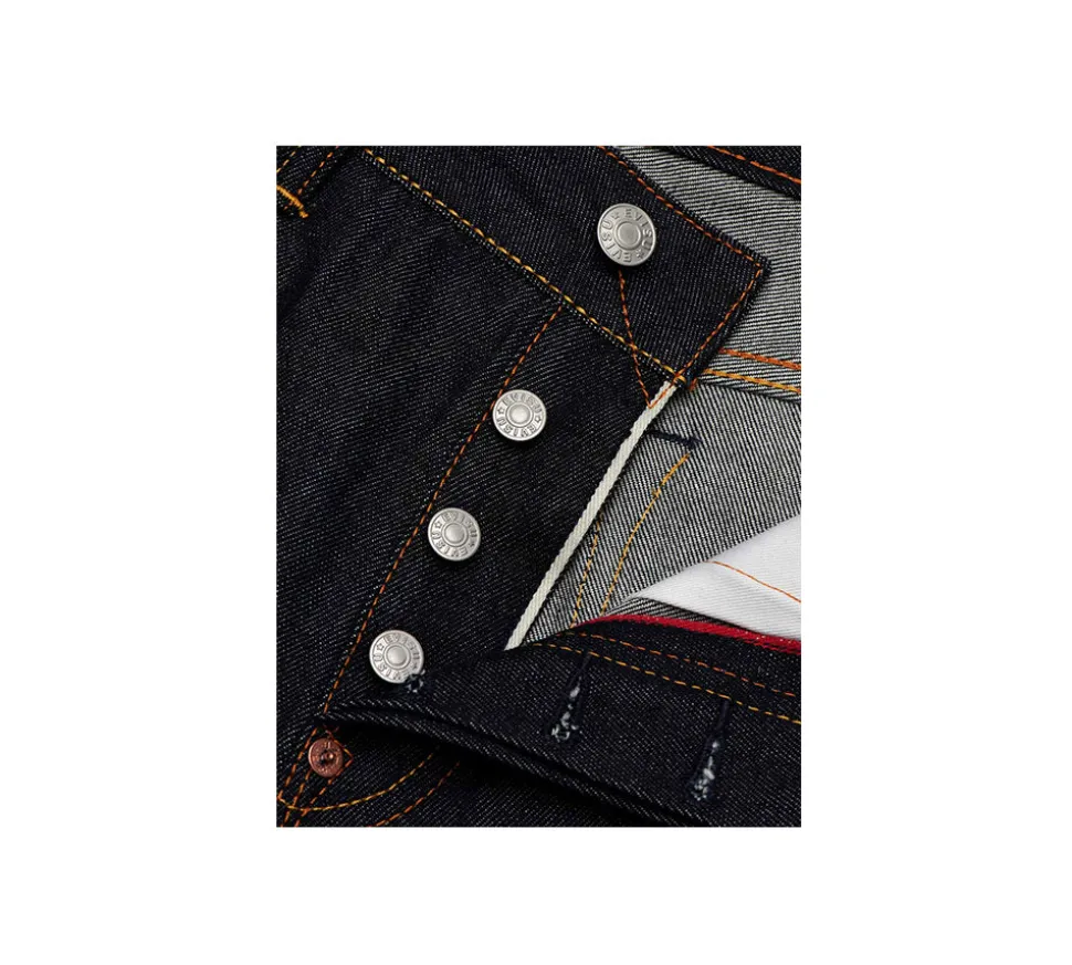 Evisu Ecru Brushstroke Daicock - Slim Straight Fit Jeans