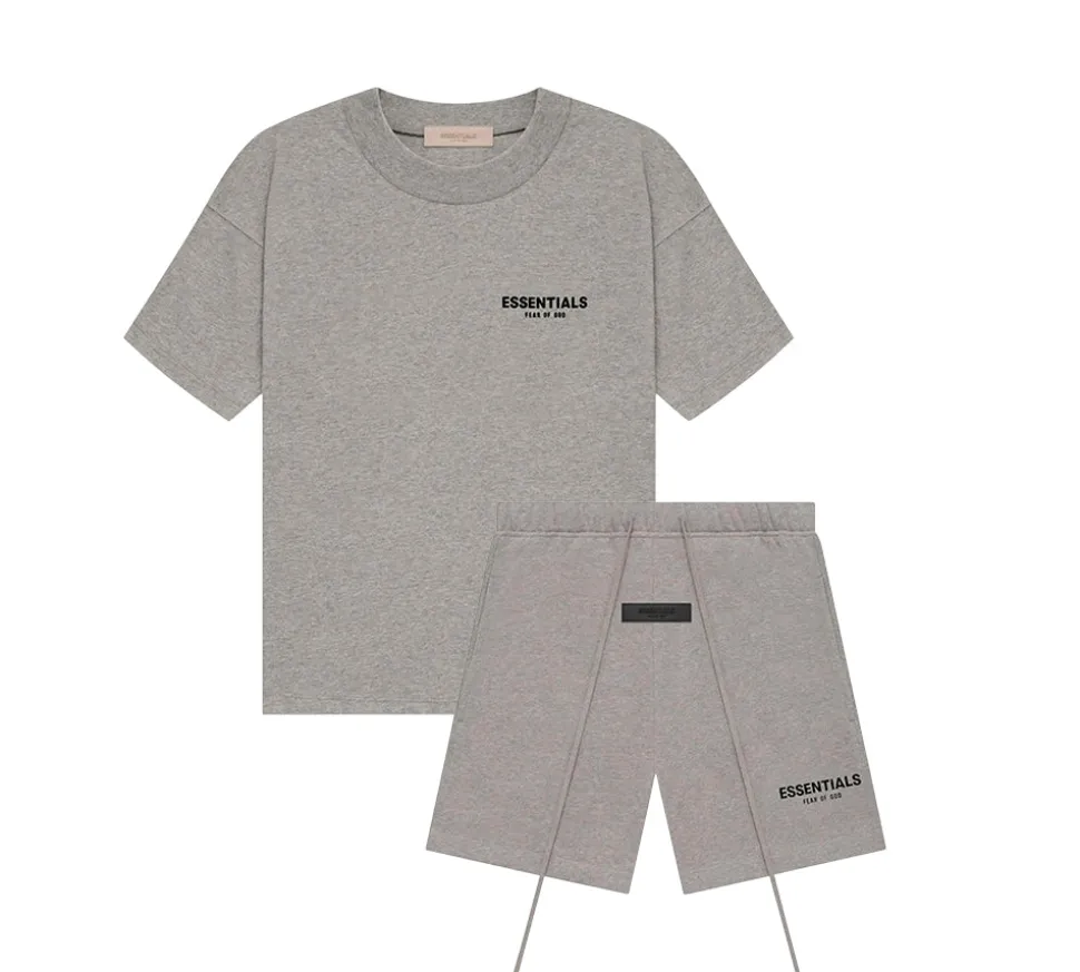 Fear of God Essentials - Dark Oatmeal Set (T-Shirt+Calções)
