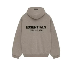 Fear of God Essentials Fleece Hoodie (FW24) - Heather Gray