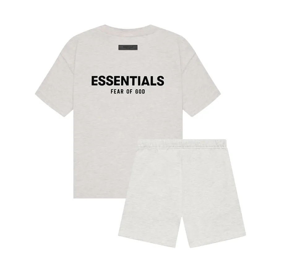 Fear of God Essentials - Light Oatmeal Set (T-Shirt+Calções)
