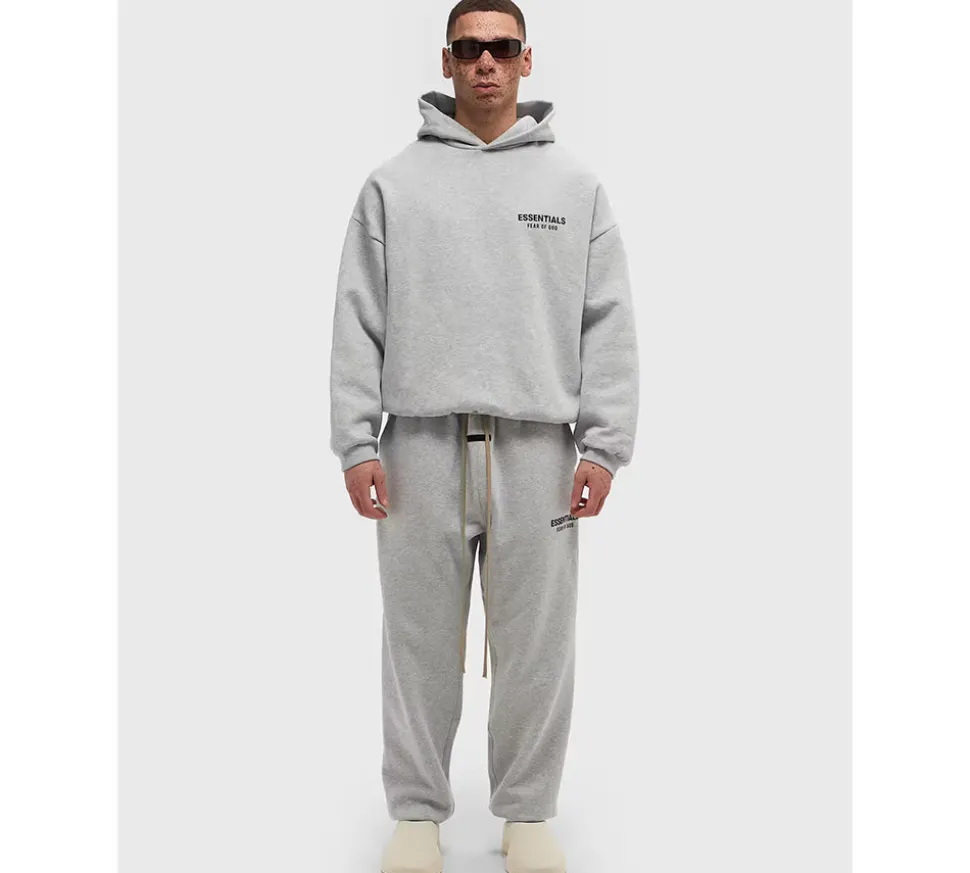 Fear Of God Essentials Pull Over Hoodie - Light Heather