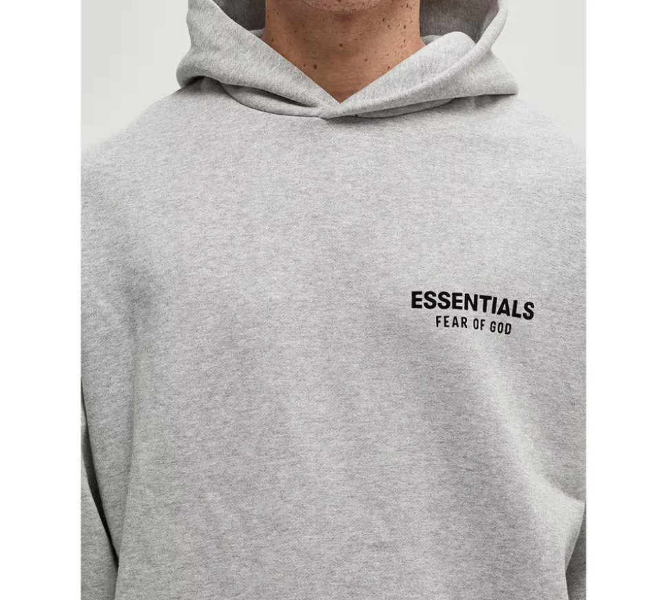 Fear Of God Essentials Pull Over Hoodie - Light Heather