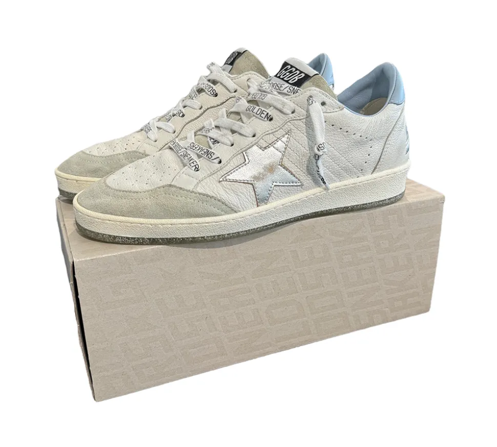 Golden Goose Ball Star White Blue Fog Silver (USADO) - 39