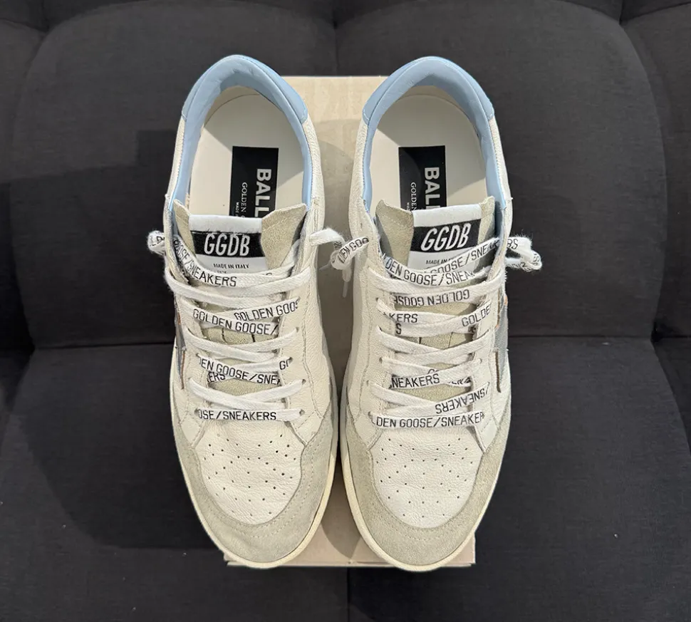 Golden Goose Ball Star White Blue Fog Silver (USADO) - 39