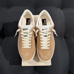 Golden Goose Soul Star Leather Sneaker - Tobacco, White & Milk