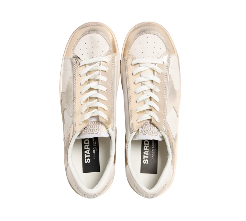 Golden Goose Stardan - White Metallic Gold