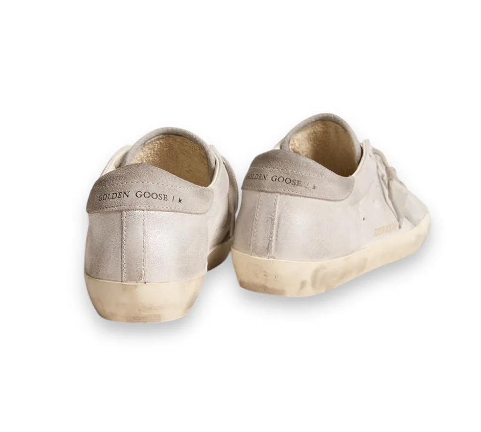 Golden Goose Super-Star - White Grey Glitter