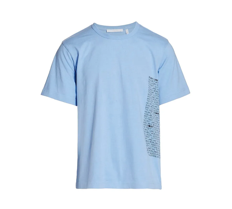 Helmut Lang Mini Text T-shirt - Periwinkle