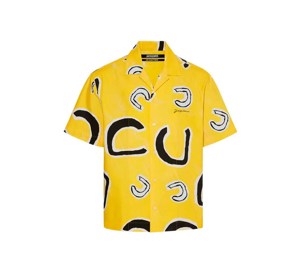 Jacquemus 'La Chemise' Jean Monogram Shirt - Black/Yellow