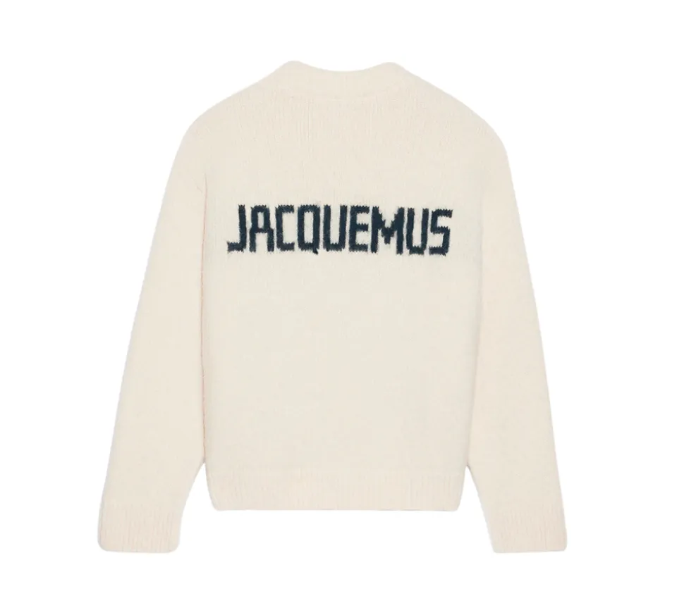 Jacquemus The Pavane knit Jacquard logo sweater - White