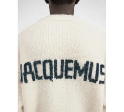 Jacquemus The Pavane knit Jacquard logo sweater - White