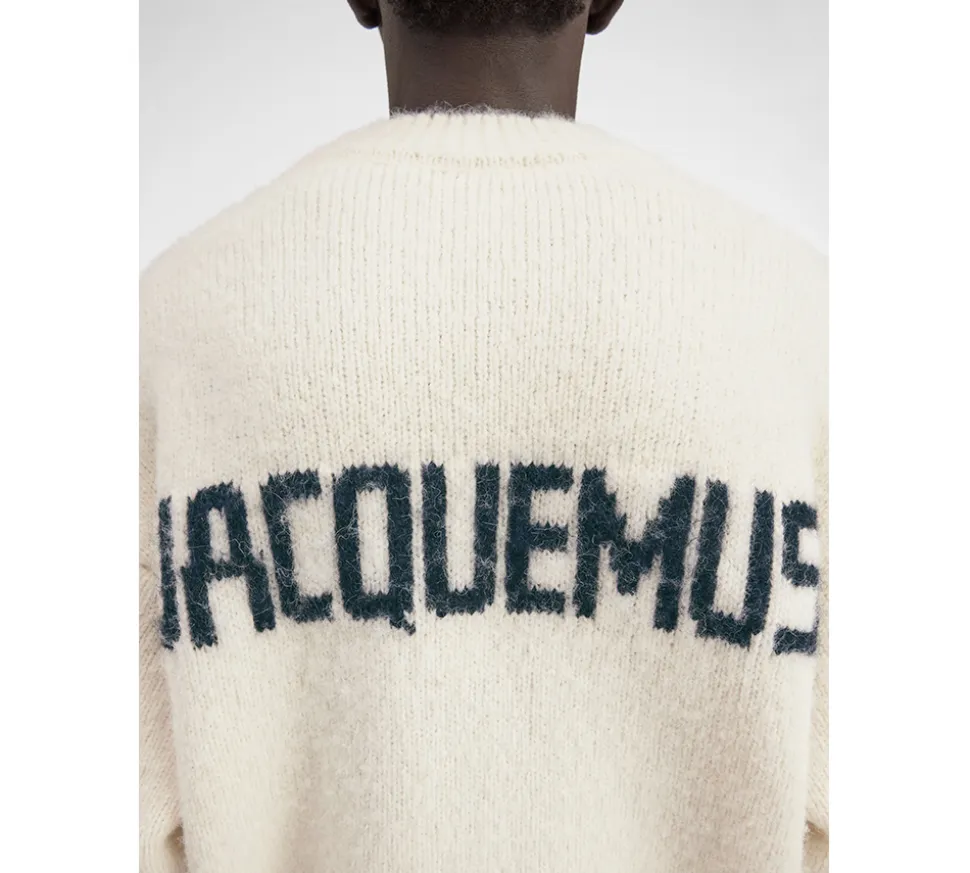 Jacquemus The Pavane knit Jacquard logo sweater - White