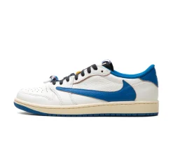 Jordan 1 Retro Low OG SP - Fragment x Travis Scott Sail Military Blue