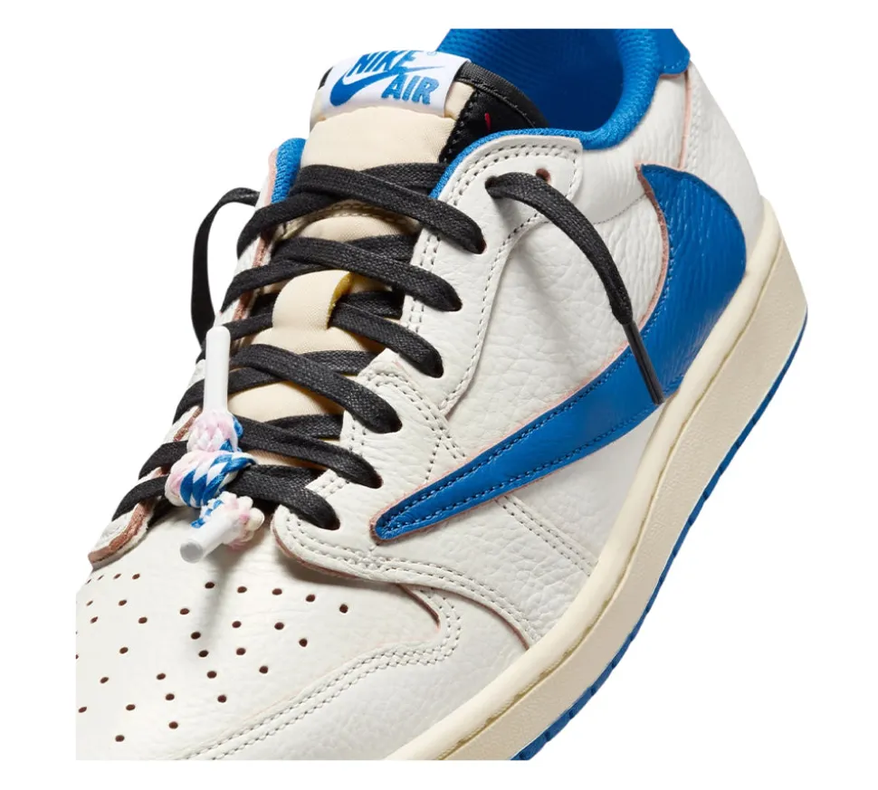 Jordan 1 Retro Low OG SP - Fragment x Travis Scott Sail Military Blue