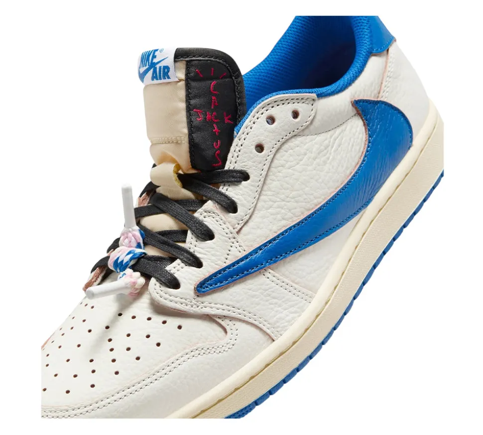 Jordan 1 Retro Low OG SP - Fragment x Travis Scott Sail Military Blue