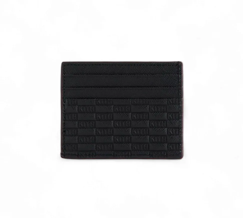 Kith for BMW Monogram Leather Card Holder - Black