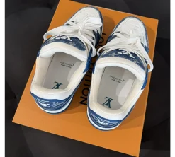 Louis Vuitton LV Trainer Monogram Denim White Blue (USADO) - 42