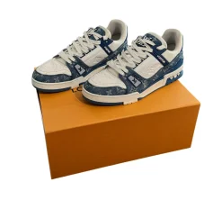 Louis Vuitton LV Trainer - Monogram Denim White Blue (USADO) 8 1/2