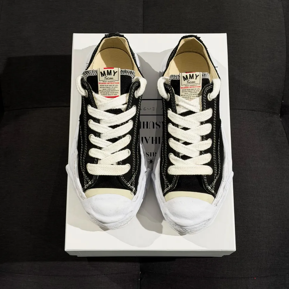 Maison Mihara Yasuhiro Hank OG Sole Canvas Low Black (USADO) - 41