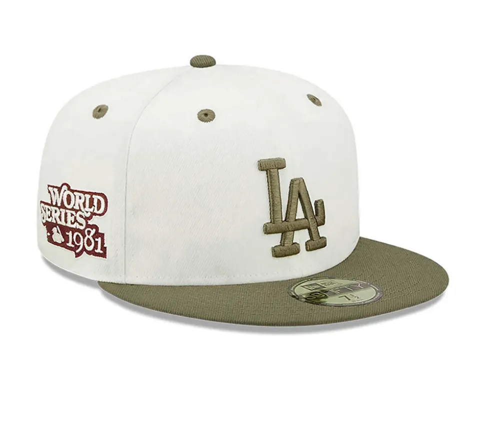 New Era Los Angeles Dodgers World Series 1981 Side Patch Trail Mix - Off White / Walnut