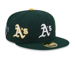 New Era Oakland Athletics All-Over Logos Low Profile - Dark Green