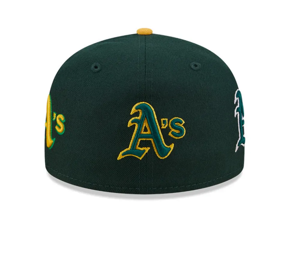 New Era Oakland Athletics All-Over Logos Low Profile - Dark Green