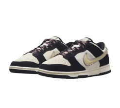 Nike Dunk Low LX - Black Suede Team Gold