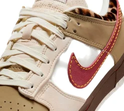 Nike Dunk Low Retro - Khaki Team Red Pearl White