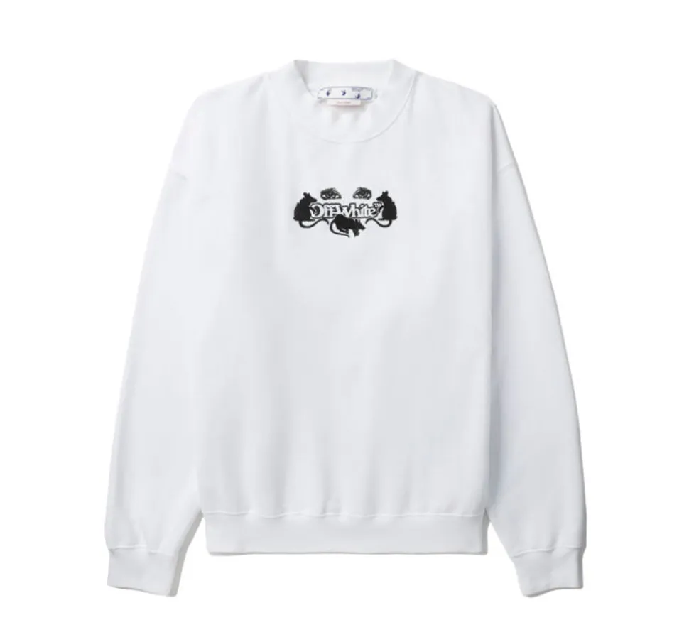 Off-White Cat Over Skate Crewneck - White